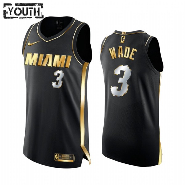 Miami Heat Trikot Dwyane Wade 3 2020-21 Schwarz Golden Edition Swingman - Kinder Miami Heat Trikot Dwyane Wade 3 2020-21 Schwarz Golden Edition Swingman - Kinder